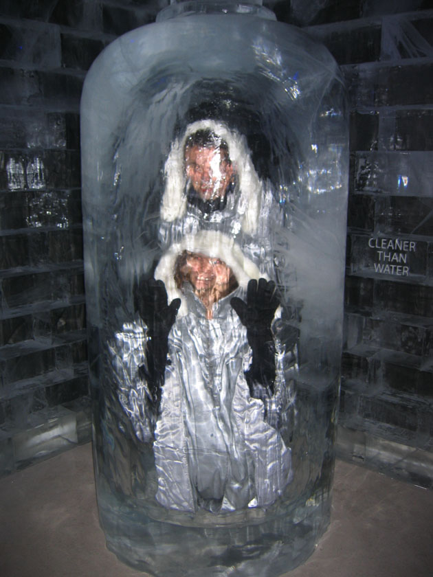 Andrea & Jeremy in the Absolut Bottle