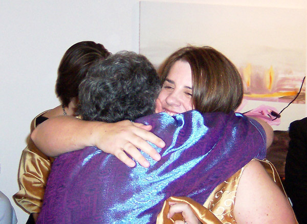 Elaine congratulating Kris