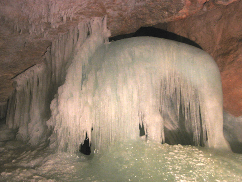 Inside the ice caves