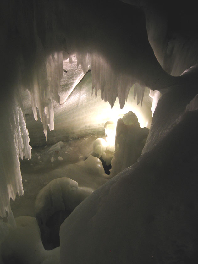 Inside the ice caves