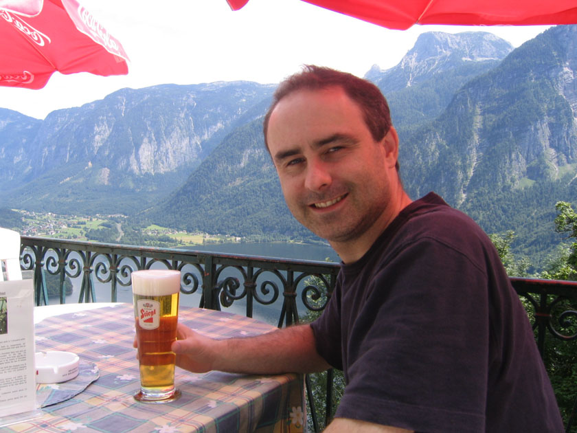 Rob enjoying a light refreshment!
