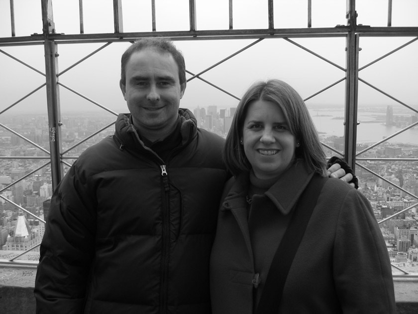 Up the Empire State building